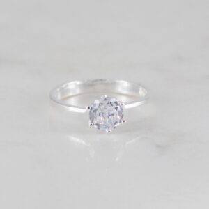 ANILLO SOLITARIO 6 PUNTAS